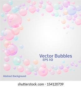Abstract Colorful Vector Bubbles Background for your own design