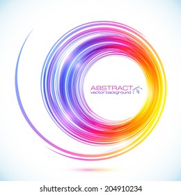 Abstract colorful vector circle frame