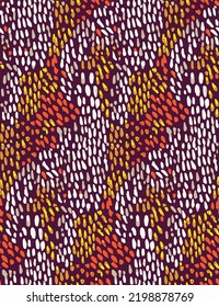 Abstract Colorful Vector Dots Trendy Fashion Colors Seamless Pattern Detailed Spots Hand Drawn Perfect for Allover Fabric Print or Wrapping Paper Dark Purple Tones