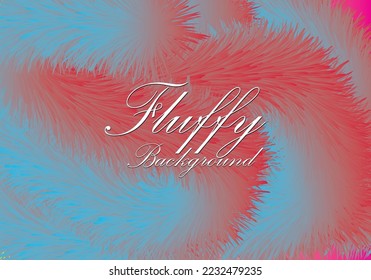 Abstract colorful vector fluffy background. Soft airy feather texture. Modern design. Empty space for text.