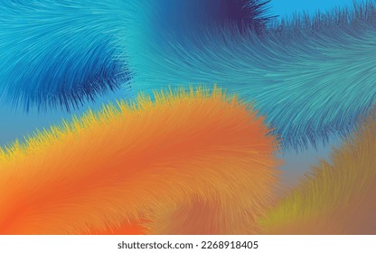 Abstract colorful vector fluffy background. Soft airy feather texture. Modern design  background. Vector illustration , flow banner, brochure, web page.