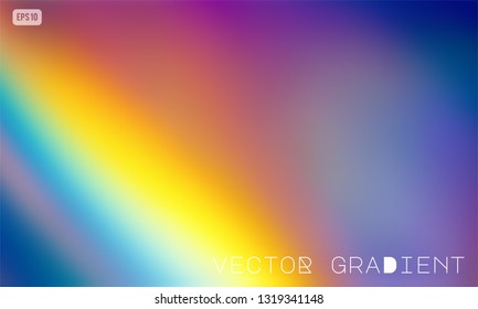 Abstract colorful vector gradient background in bright purple, orange and yellow colors. Modern iridescent design for mobile apps, screens, banner templates