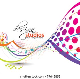abstract colorful vector halftone background design.