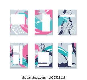 Abstract colorful vector layout background set. For art template design, list, page, mockup brochure theme style, banner, idea, cover, booklet, print, flyer, book, blank, card, ad, sign, sheet, a4.