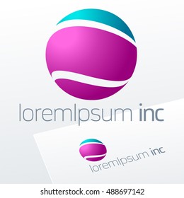 Abstract colorful vector logo. Emblem for Media, Fashion, Cosmetics