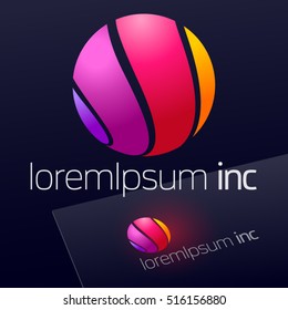 Abstract colorful vector logo. Emblem for Media, Fashion, Cosmetics