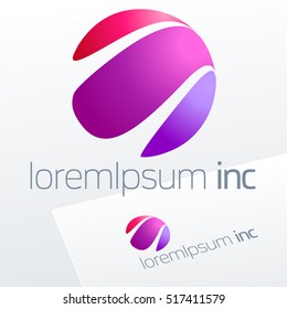 Abstract colorful vector logo. Emblem for Media, Fashion, Cosmetics
