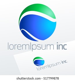 Abstract colorful vector logo. Emblem for Pharmacy, Cosmetic and Ecology activity