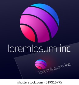 Abstract colorful vector logo. Emblem for Media, Fashion, Cosmetics