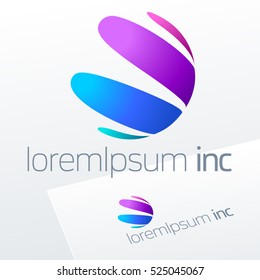 Abstract colorful vector logo. Emblem for Media, Fashion, Cosmetics