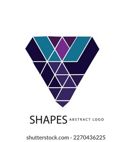 Resumen del diseño de un logotipo vectorial colorido o de un elemento de icono.Diseño para identidades y logotipos.forma geométrica de ilustración.
