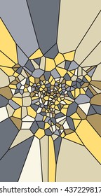 Abstract colorful vector lowploly of many triangles stained glass window background for use in design.