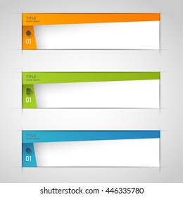 abstract colorful vector option banners