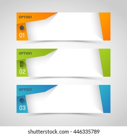 abstract colorful vector option banners
