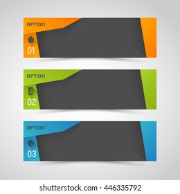 abstract colorful vector option banners