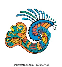 Abstract colorful  vector ornament