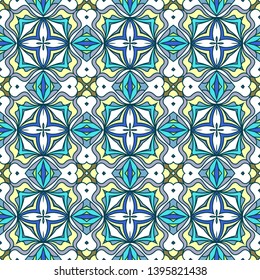 Abstract colorful vector pattern, geometric seamless ornamental background