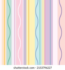 Abstract colorful vector repeat pattern with vertical stripes