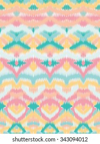 Abstract colorful vector seamless pattern, background with ethnic and tribal motifs, zigzag lines.