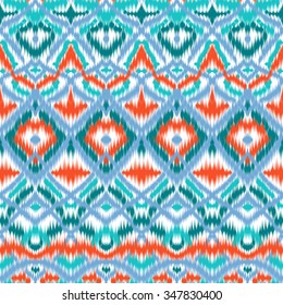 Abstract colorful vector seamless pattern, background with ethnic and tribal motifs, zigzag lines.