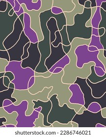 Abstract colorful vector seamless stained glass pattern