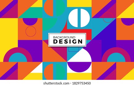 Abstract colorful vector shapes. geometric background with bright colors. Scandinavian style pattern designs for web banners, branding packages, fabric prints, etc.