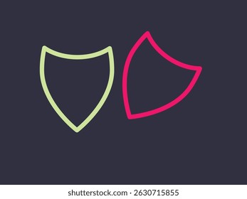 Abstract colorful vector shield illustration