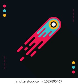 Abstract and Colorful Vector Shooting Star trendy and colorful.