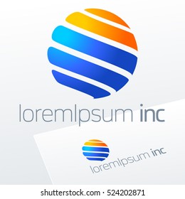 Abstract colorful vector sign. Logo for Business, Tourism and Travel