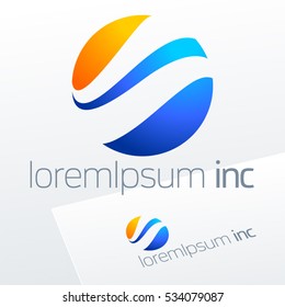 Abstract colorful vector sign. Logo for Business, Tourism and Travel