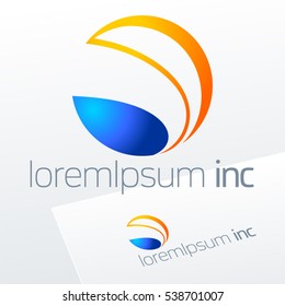 Abstract colorful vector sign. Logo for Business, Tourism and Travel