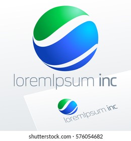 Abstract colorful vector sign. Logo for Ecology, Pharmacy, Cosmetic activity