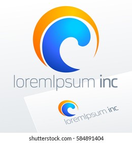 Abstract colorful vector sign. Logo for Business, Tourism and Travel