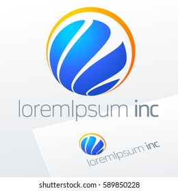 Abstract colorful vector sign. Logo for Business, Tourism and Travel 