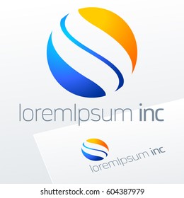 Abstract colorful vector sign. Logo for Business, Tourism and Travel 