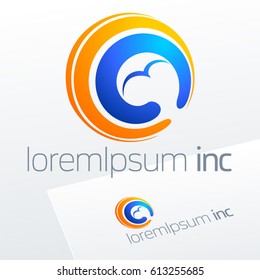 Abstract colorful vector sign. Logo for Business, Tourism and Travel