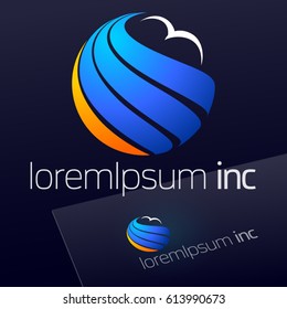 Abstract colorful vector sign. Logo for Business, Tourism and Travel