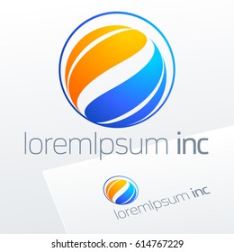 Abstract colorful vector sign. Logo for Business, Tourism and Travel 
