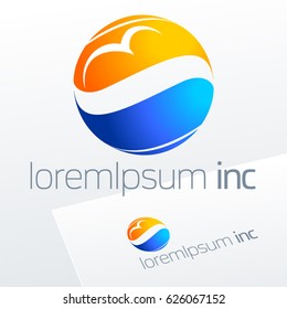 Abstract colorful vector sign. Logo for Business, Tourism and Travel