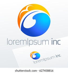 Abstract colorful vector sign. Logo for Business, Tourism and Travel