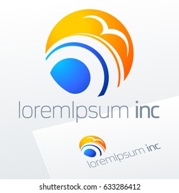 Abstract colorful vector sign. Logo for Business, Tourism and Travel