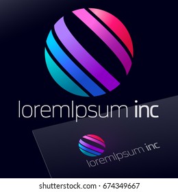 Abstract  colorful vector sign. Logo for Business, Technology, Corporation.  