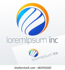 Abstract colorful vector sign. Logo for Business, Tourism and Travel