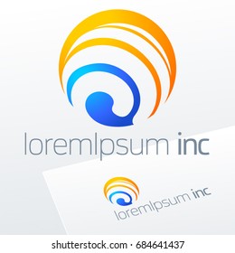 Abstract colorful vector sign. Logo for Business, Tourism and Travel
