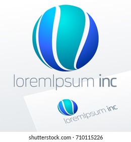 Abstract colorful vector sign. Logo for Business, Technology and Corporation.