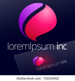 Abstract colorful vector sign.. Logo for Media, Fashion, Cosmetics