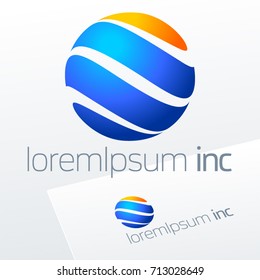 Abstract colorful vector sign. Logo for Business, Tourism and Travel