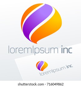 Abstract colorful vector sign. Logo for Fashion and Cosmetics