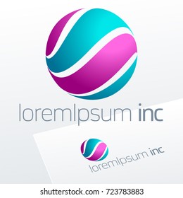 Abstract colorful vector sign. Logo for Media, Fashion, Cosmetics