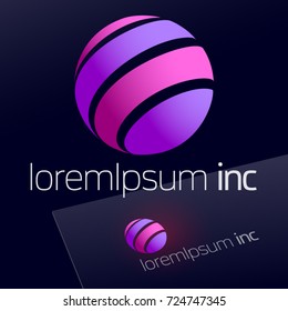 Abstract colorful vector sign. Logo for Business, Technology, Corporation.